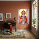 Ver imagem 1 de Quadro Deus Hindu Rama a Sétima Encarnação Vixnu - 70x50cm:moldura Branca