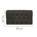 Ver imagem 2 de Painel Estofada Paris 90cm Solteiro Para Cama Box Quarto Linho Marrom - Gat Magazine