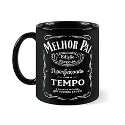 Caneca Personalizada Melhor Pai 300ml (100% Preta) - 1