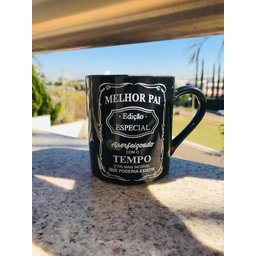 Caneca Personalizada Melhor Pai 300ml (100% Preta) - 5