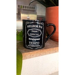 Caneca Personalizada Melhor Pai 300ml (100% Preta) - 3