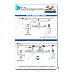 Sensor de Presença 6 Funções Qa20M Embutir 360° Multi Relé Presença Fotocélula Manter Ligado - 4