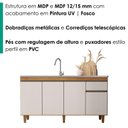 Ver imagem 5 de Balcao para Pia 4 Portas 1 Gaveta 156 cm Grecia Cedro Areia Rudk