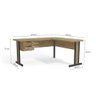 Mesa em L para Escritório 150cm 02 Gavetas C/ Chave 1170a Versátil Kappesberg - Itapuã - 2