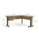Ver imagem 2 de Mesa em L para Escritório 150cm 02 Gavetas C/ Chave 1170a Versátil Kappesberg - Itapuã
