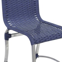 Conjunto de 8 Cadeiras e Mesa de Jantar Haiti em Alumínio para Cozinha, Edícula - Azul Turquia - 5