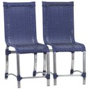 Ver imagem 2 de Conjunto de 8 Cadeiras e Mesa de Jantar Haiti em Alumínio para Cozinha, Edícula - Azul Turquia