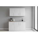 Ver imagem 1 de Armário Aéreo Multiuso 90cm 3 Portas Mdf Branco