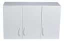 Ver imagem 2 de Armário Aéreo Multiuso 90cm 3 Portas Mdf Branco