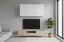 Ver imagem 3 de Armário Aéreo Multiuso 90cm 3 Portas Mdf Branco