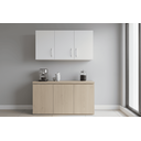 Ver imagem 4 de Armário Aéreo Multiuso 90cm 3 Portas Mdf Branco