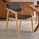 Ver imagem 4 de Kit 04 Cadeiras para Sala de Jantar Estar Living Giorgia B04 Linho Verde Musgo - Lyam Decor