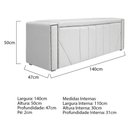 Ver imagem 3 de Kit Cabeceira E Calçadeira Baú Casal 140cm Corano Branco
