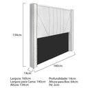 Ver imagem 4 de Kit Cabeceira E Calçadeira Baú Casal 140cm Corano Branco