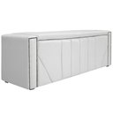 Ver imagem 5 de Kit Cabeceira E Calçadeira Baú Casal 140cm Corano Branco