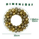 Ver imagem 3 de Guirlanda Natal Bolas Natalina Enfeite Luxo Porta Loja Janela Vitrine Casa Decoraçao Fim de Ano Even