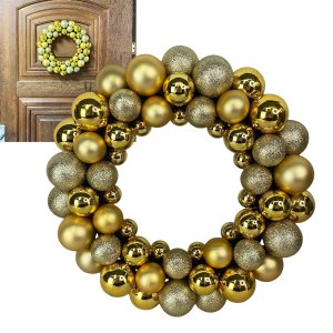 Guirlanda Natal Bolas Natalina Enfeite Luxo Porta Loja Janela Vitrine Casa Decoraçao Fim de Ano Even