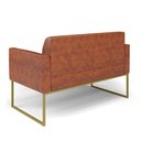 Ver imagem 3 de Sofá Namoradeira com 2 Poltronas Base Industrial Dourado Marisa Corano Nozes D03 - D'Rossi