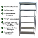 Ver imagem 3 de Prateleira Armário Estante Aço Galvanizado 6 Bandejas 90 Cm:galvanizado