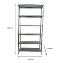 Ver imagem 5 de Prateleira Armário Estante Aço Galvanizado 6 Bandejas 90 Cm:galvanizado