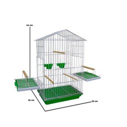 Gaiola para Calopsita Mansa Chalé Luxo - Verde - 2222 - 2