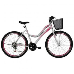 Bicicleta Feminina Aro 26 Athor Musa 18v Aro Aero com Cesta Athor Bikes