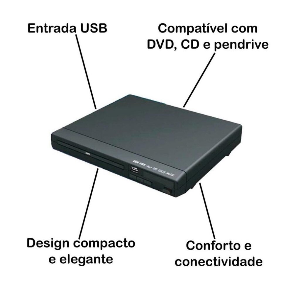 Dvd Player 3 Em 1 Multimídia Bivolt Sp391 Multilaser - 4