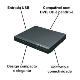 Dvd Player 3 Em 1 Multimídia Bivolt Sp391 Multilaser - 4