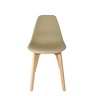 Kit com 4 Cadeira Charles Eames Solid Wood 131pp Nude - 2