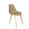 Kit com 4 Cadeira Charles Eames Solid Wood 131pp Nude - 4