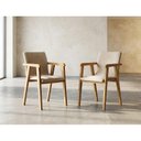 Ver imagem 4 de Cadeira para Mesa de Jantar Flora Kit 2 Peças Veludo Bege - Valdemóveis