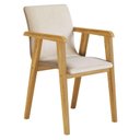 Ver imagem 2 de Cadeira para Mesa de Jantar Flora Kit 2 Peças Veludo Bege - Valdemóveis