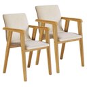 Ver imagem 1 de Cadeira para Mesa de Jantar Flora Kit 2 Peças Veludo Bege - Valdemóveis