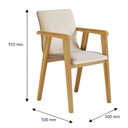 Ver imagem 3 de Cadeira para Mesa de Jantar Flora Kit 2 Peças Veludo Bege - Valdemóveis