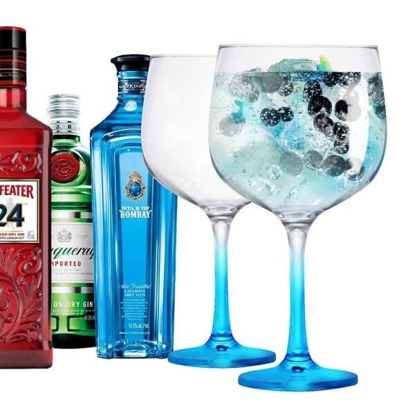 2 Taças Gin de Vidro 650ml Ideal Bombay Tanqueray Beefeater