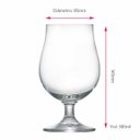 Ver imagem 3 de Jogo de Taças Cerveja Bock Cristal 380ml 6 Pcs