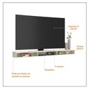 Ver imagem 6 de Rack Suspenso 3 Nichos 200 Cm Tv até 80 Polegadas Design Moderno e Funcional P/ Sala e Quarto
