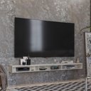 Ver imagem 1 de Rack Suspenso 3 Nichos 200 Cm Tv até 80 Polegadas Design Moderno e Funcional P/ Sala e Quarto