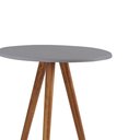 Ver imagem 2 de Mesa de Apoio Grande Tripé Pé Palito Hannover - Cinza/imbuia Glazer