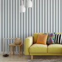 Ver imagem 2 de Papel de Parede Listrado Vertical Clássico Cinza e Branco 3,0m