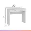 Ver imagem 3 de Mesa Pequena para Home Office 90x77cm MDP Branco 0702 Prime