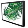 Quadro Decorativo Floral Folha Palmada Verde em Moldura Caixa Tacolado Moldura Trad 1cm Preta sem Vi - 3