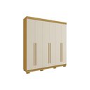 Ver imagem 4 de Guarda Roupa Casal 6 Portas e 3 Gavetas Ágata Nature/off White - Acp