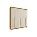Ver imagem 7 de Guarda Roupa Casal 6 Portas e 3 Gavetas Ágata Nature/off White - Acp