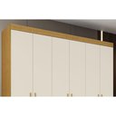 Ver mais imagens de Guarda Roupa Casal 6 Portas e 3 Gavetas Ágata Nature/off White - Acp