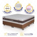 Ver imagem 3 de Conjunto Box Marrom Mali Bege Molas Ensacadas King 193x203x70 - King House