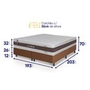 Ver imagem 2 de Conjunto Box Marrom Mali Bege Molas Ensacadas King 193x203x70 - King House