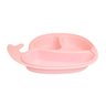 Prato Infantil Baleia Com Tampa E Divisórias Rosa Clingo - 2