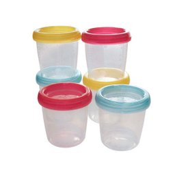 6 Potes Para Armazenamento De Leite Materno e Papinhas Clingo - 1