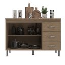 Ver imagem 2 de Balcão Modulado para Cozinha com Tampo Fidelitá Paris 120cm 2 Portas 3 Gavetas